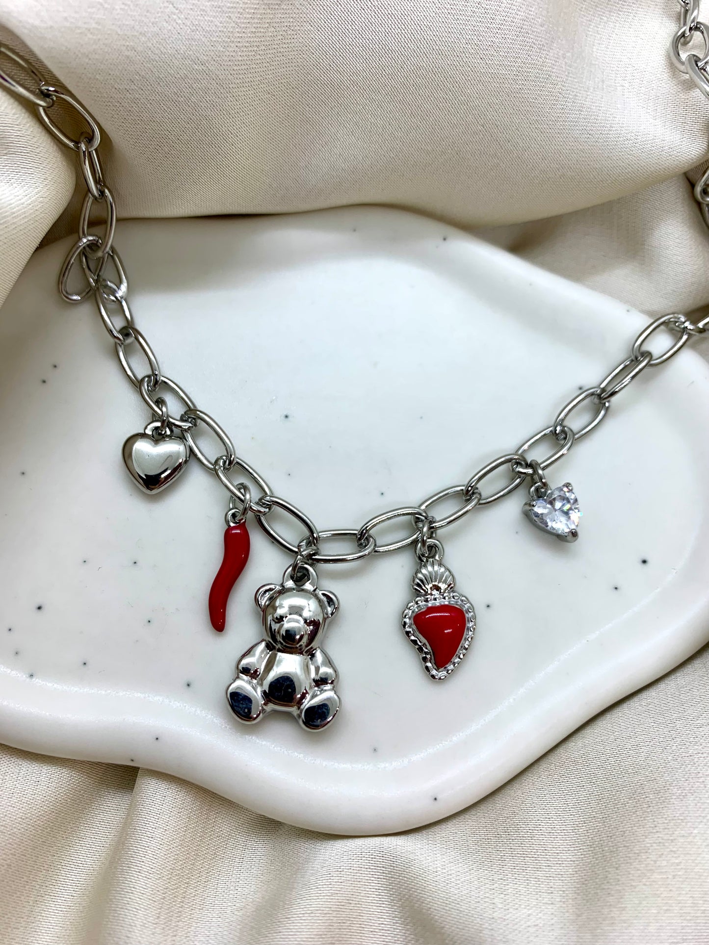 Collana charms teddy