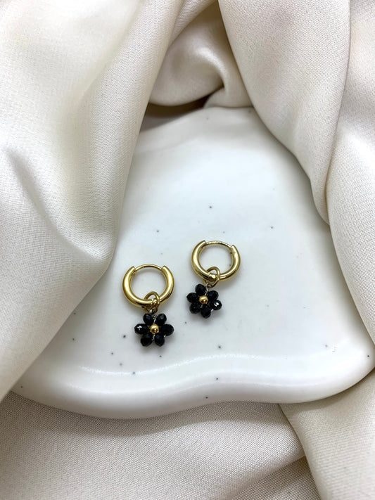 Mini hoops daisy black